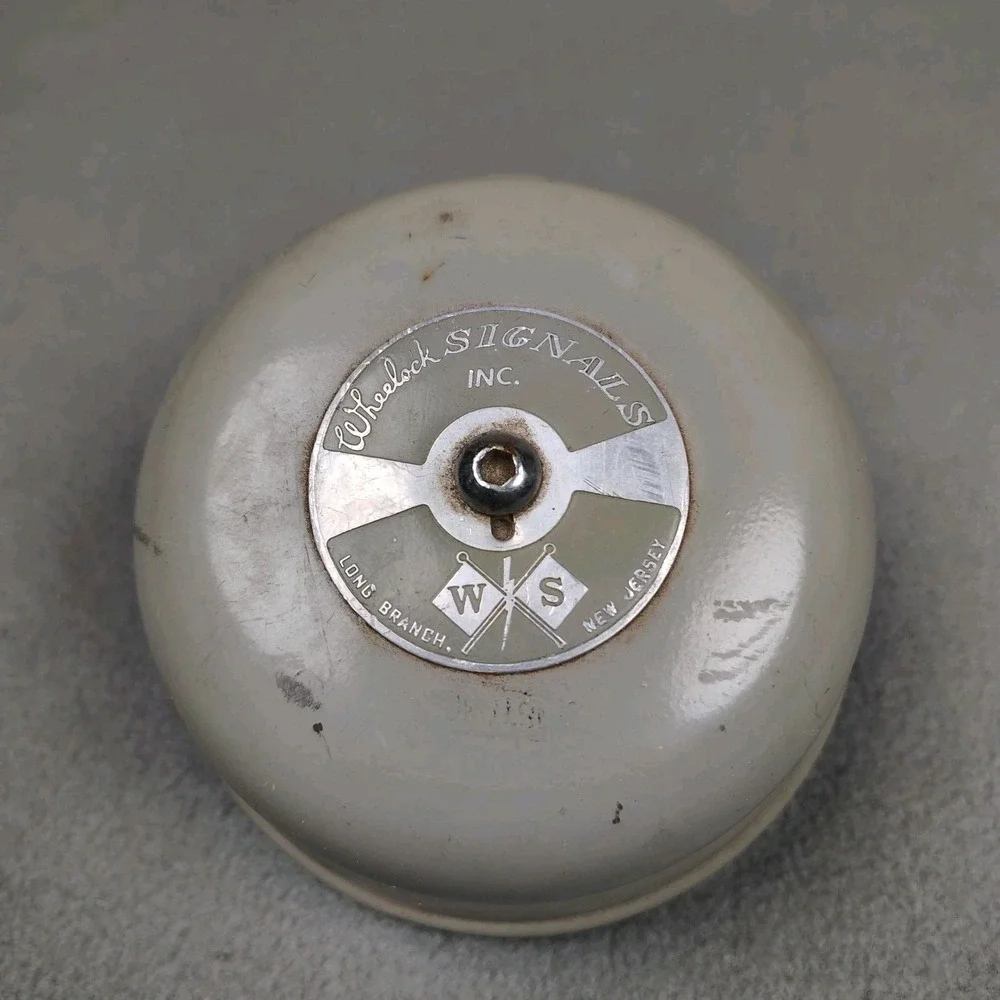 Vintage Wheelock Bell Signal Engineering Alarm Gray USA Heavy Duty Untested